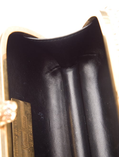 Alexander McQueen Studded Union Jack Skull Metallic Clutch