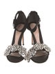Alexander McQueen Satin Floral Print Sandals