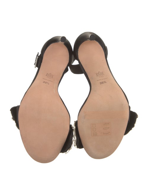 Alexander McQueen Satin Floral Print Sandals