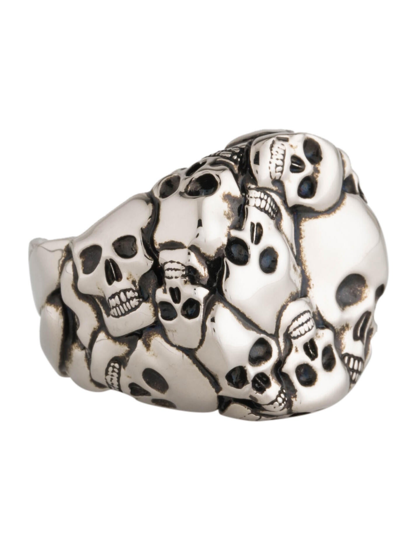 Alexander McQueen Multi Skull Ring Brass Ring, Rings