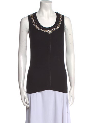 Alexander McQueen Tops Scoop Neck Sleeveless Top M