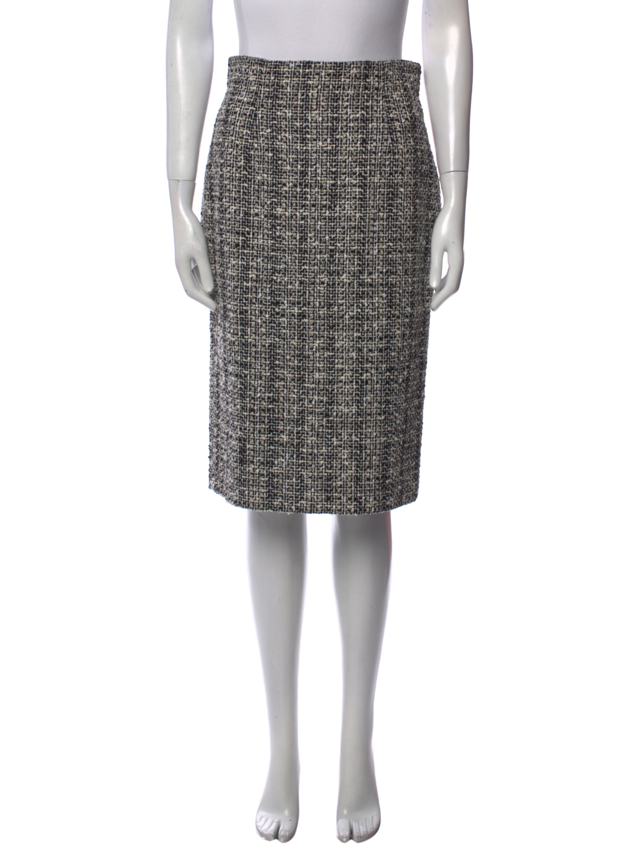 Alexander McQueen Tweed Pattern Knee-Length Skirt