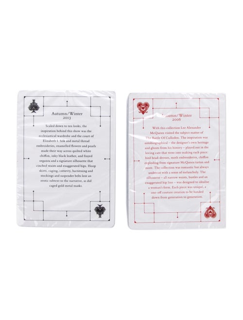 Alexander McQueen Double Playing Card Set in Leather Playing Card Holder