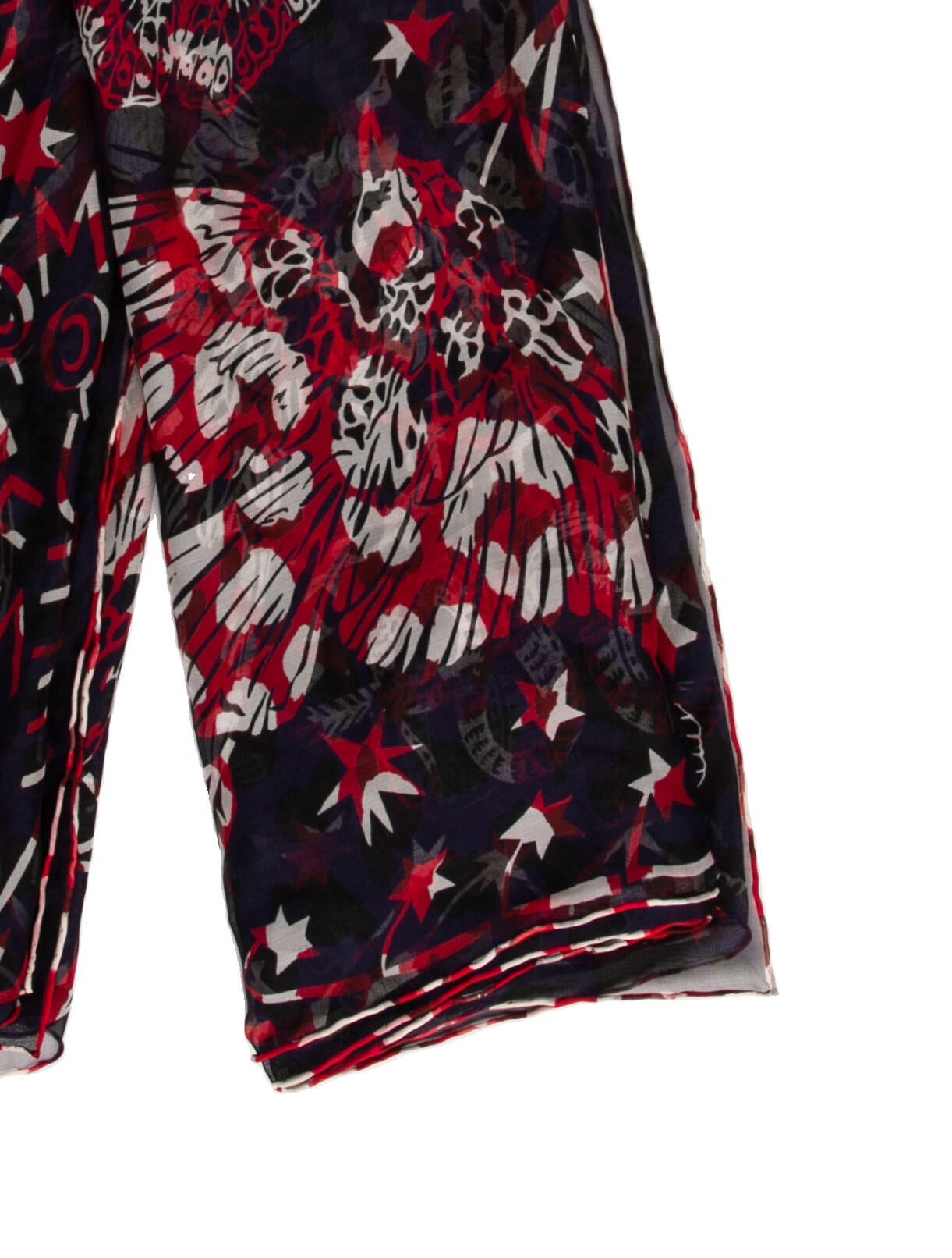 Alexander McQueen Silk Printed Scarf w/ Tags Blue Scarves and Shawls