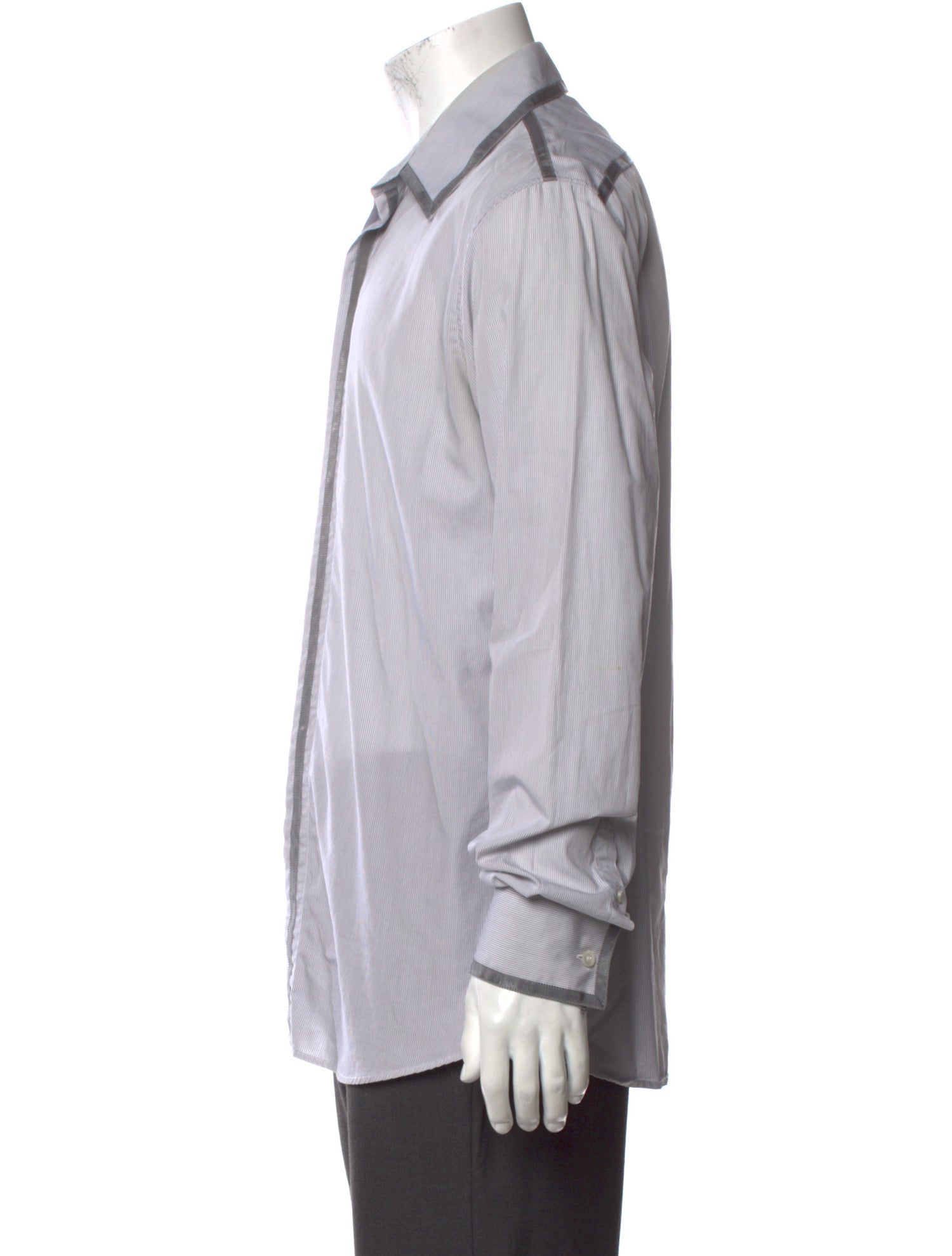 ALEXANDER MCQUEEN Size M White Cotton Tuxedo Frech Cuff Long Sleeve Shirt