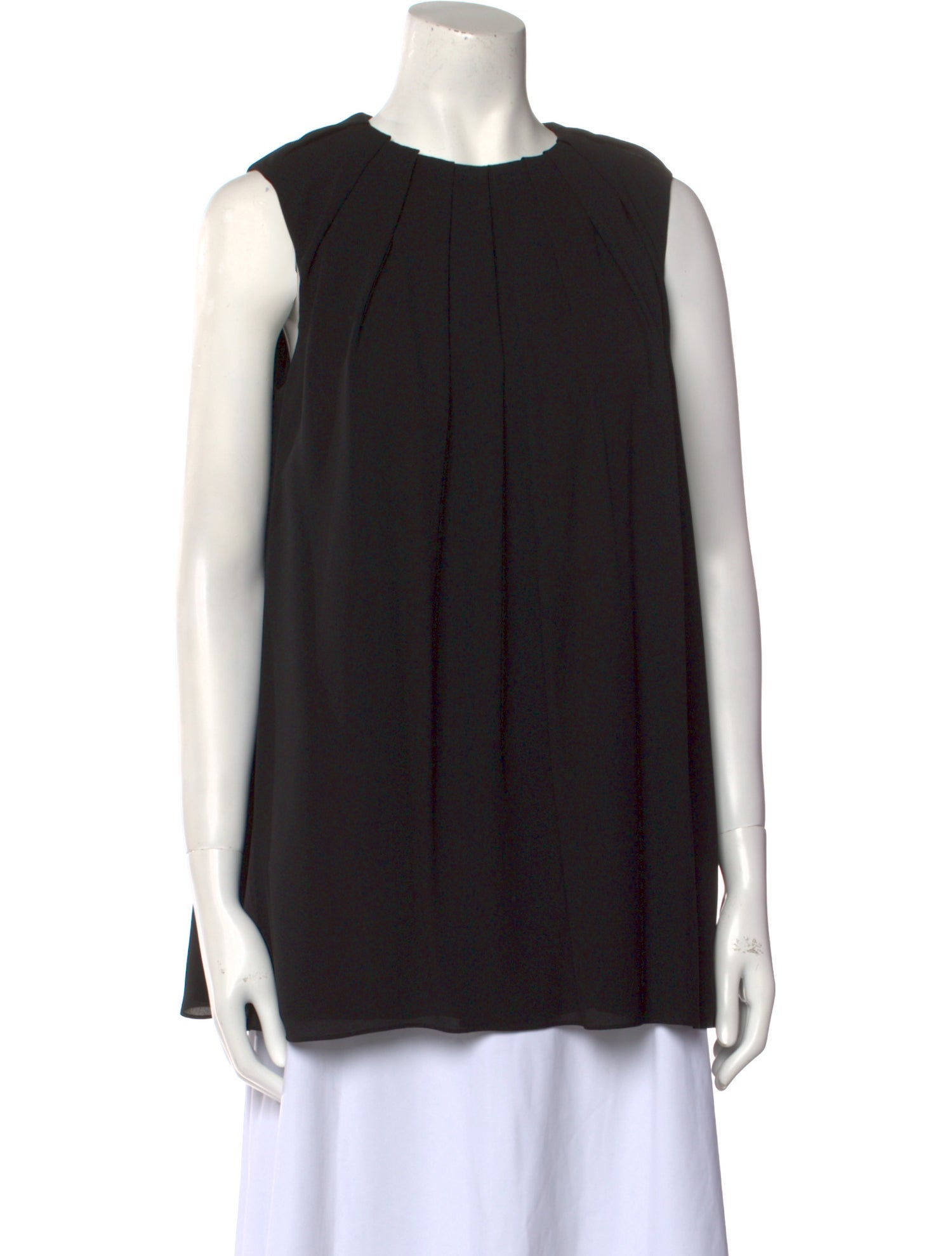 Alexander McQueen Silk Crew Neck Top