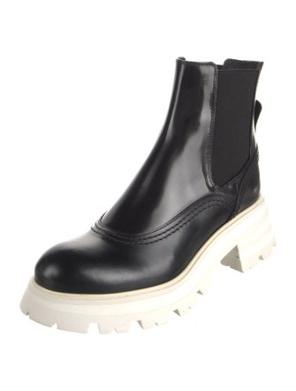 Alexander McQueen Leather Chelsea Boots