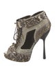 Alexander McQueen Snakeskin Animal Print Sandals