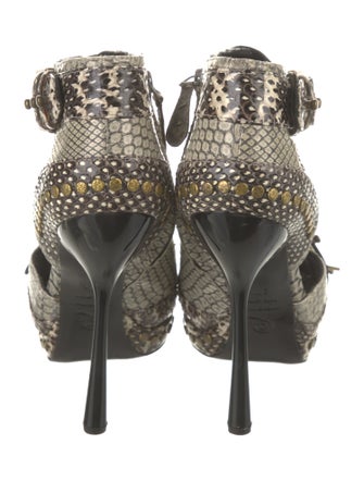 Alexander McQueen Snakeskin Animal Print Sandals