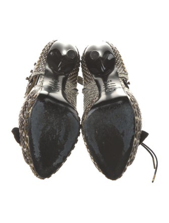 Alexander McQueen Snakeskin Animal Print Sandals