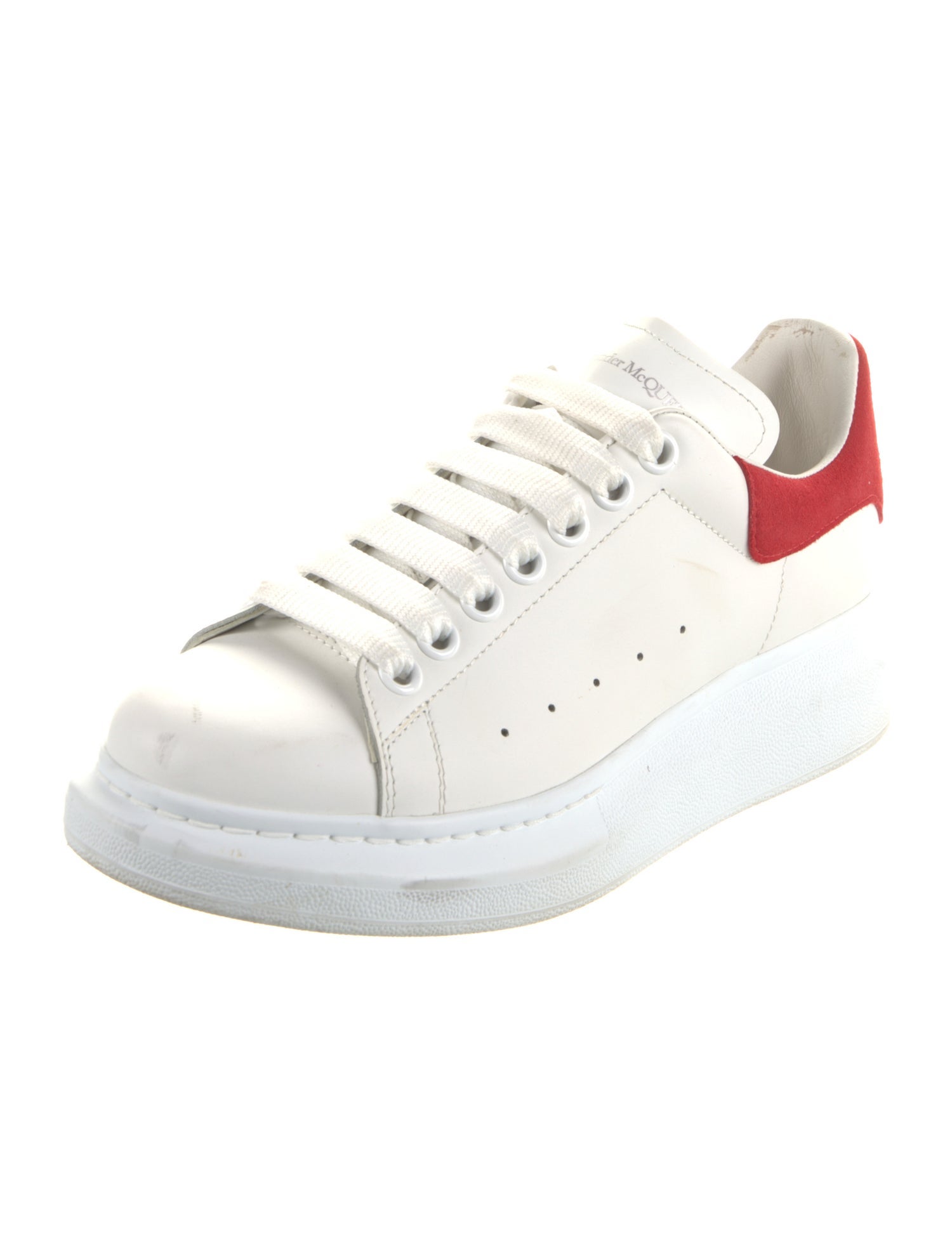 Alexander McQueen Leather Colorblock Pattern Chunky Sneakers
