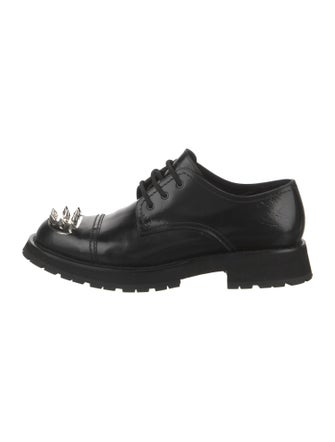 Alexander McQueen Leather Studded Accents Derby Shoes