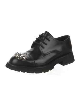 Alexander McQueen Leather Studded Accents Derby Shoes