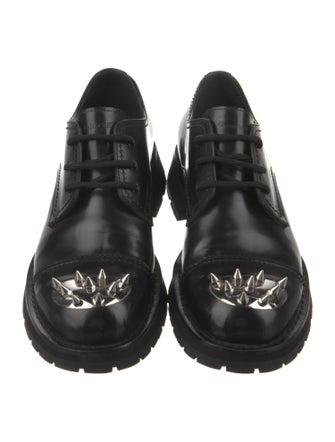 Alexander McQueen Leather Studded Accents Derby Shoes