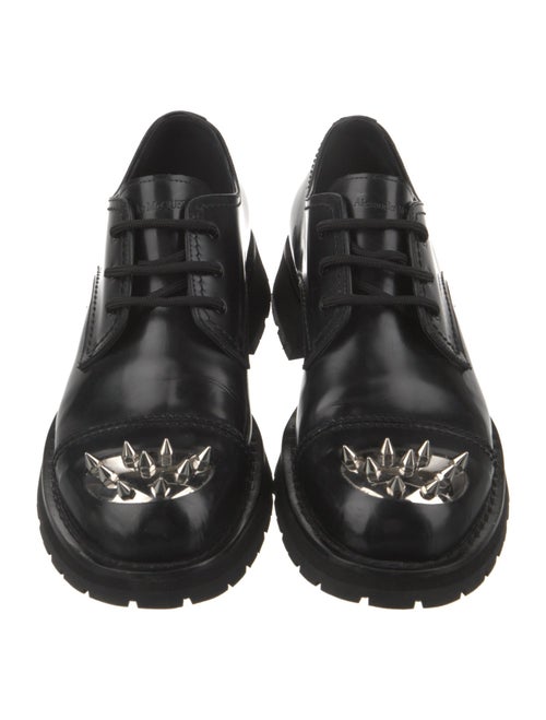 Alexander McQueen Leather Studded Accents Derby Shoes