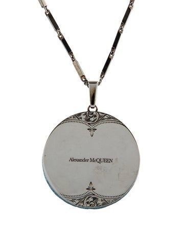 Alexander McQueen Pendant Necklace Logo Disc