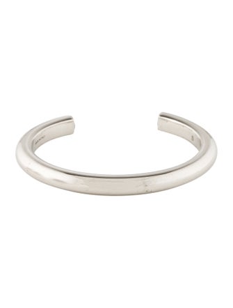 Alexander McQueen Logo Engraved Cuff Bracelet