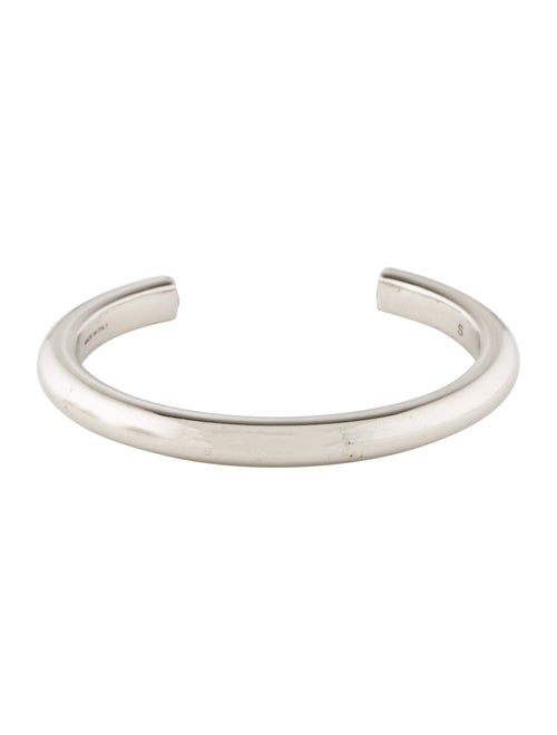 Alexander McQueen Logo Engraved Cuff Bracelet