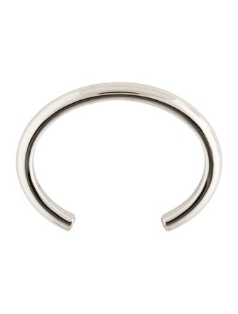 Alexander McQueen Logo Engraved Cuff Bracelet