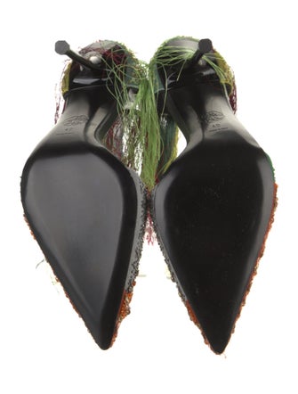 Alexander McQueen Printed Crystal Embellishments Pumps