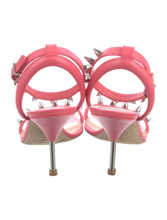 Alexander McQueen Spike Accents Leather Sandals