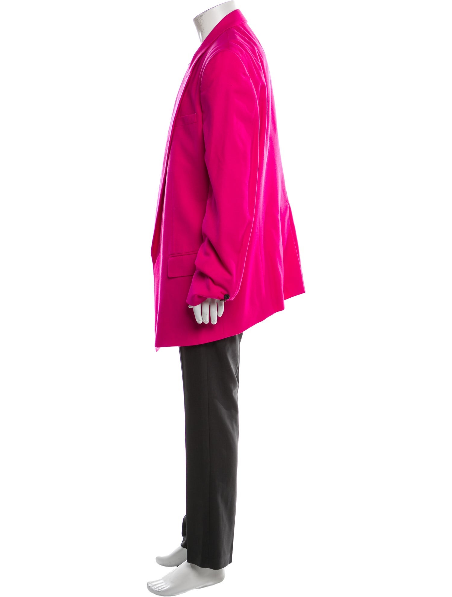 Alexander McQueen Wool Colorblock Pattern Blazer