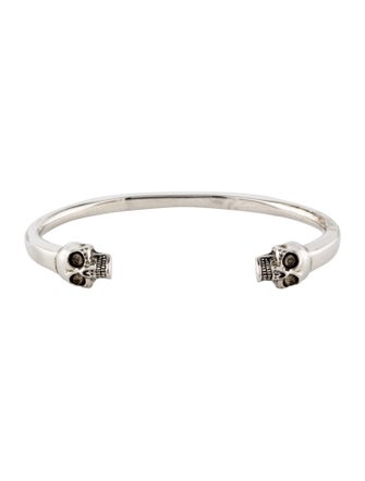 Alexander McQueen Large Twin-Skull Cuff Bracelet