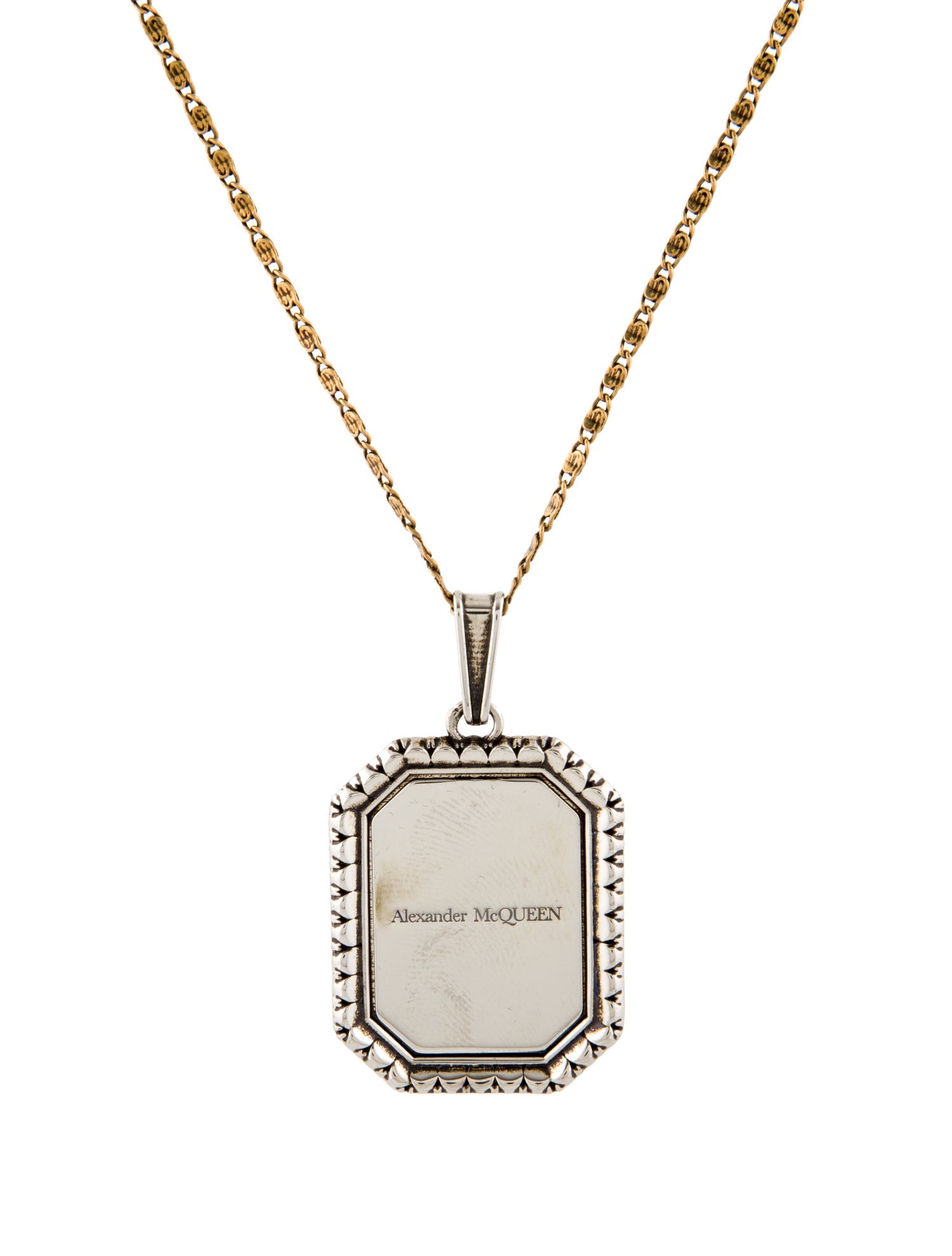 Alexander McQueen Two-Tone Medallion Necklace