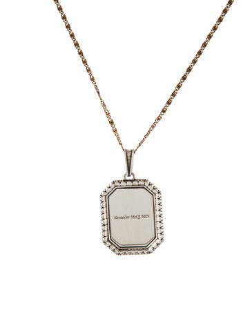 Alexander McQueen Pendant Necklace Two-Tone Medallion