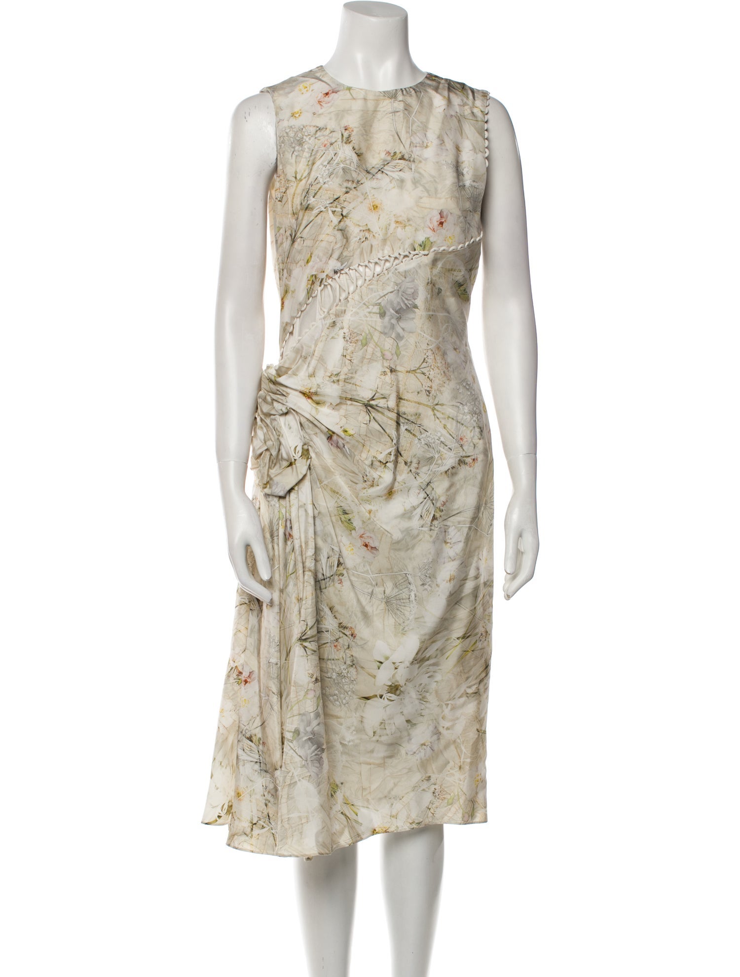 Alexander McQueen Silk Midi Length Dress