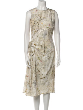 Alexander McQueen Silk Midi Length Dress