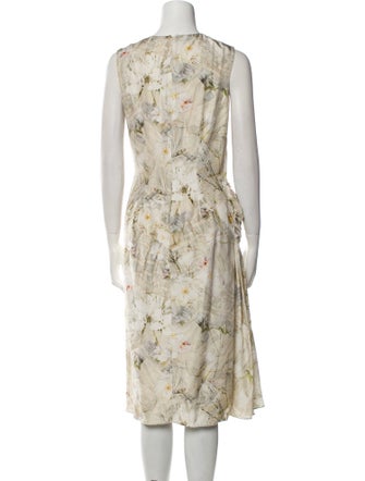 Alexander McQueen Silk Midi Length Dress