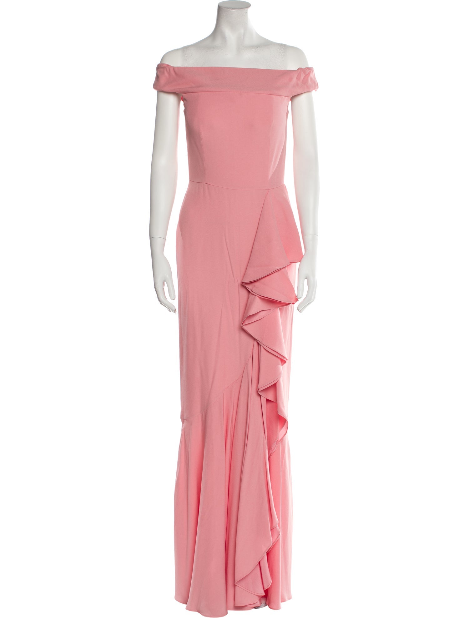 Alexander McQueen Off-The-Shoulder Long Dress