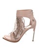 Alexander McQueen Leather Fringe Trim Accent Sandals