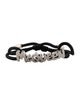 Alexander McQueen Logo-Plaque Cord Bracelet