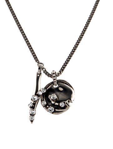 Alexander McQueen Pendant Necklace Crystal J Melt