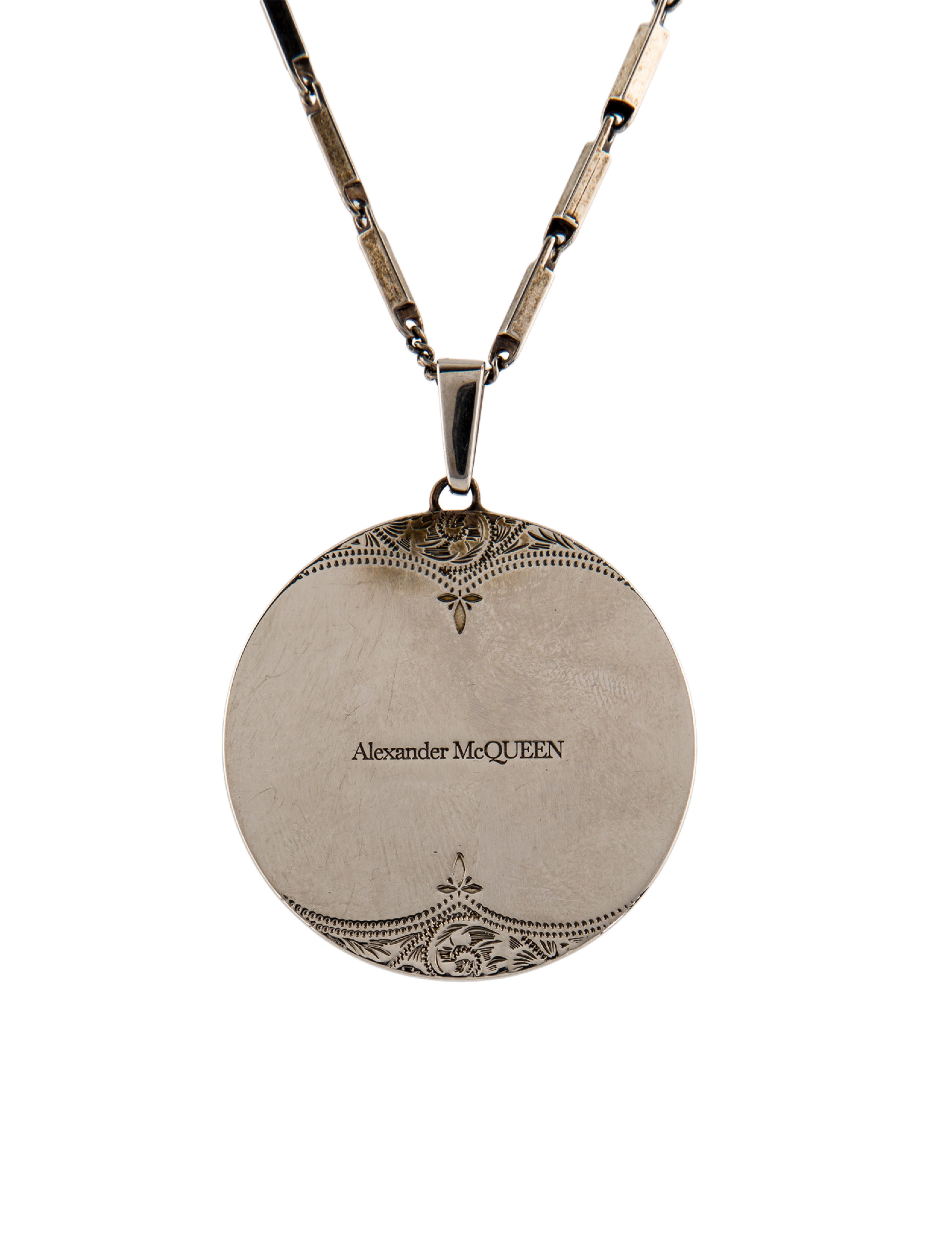 Alexander McQueen Logo Medallion Pendant Necklace