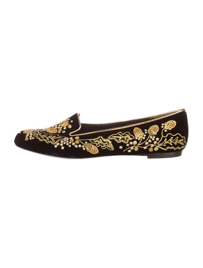 Alexander McQueen Velvet Slippers - Shoes - ALE20146 | The RealReal