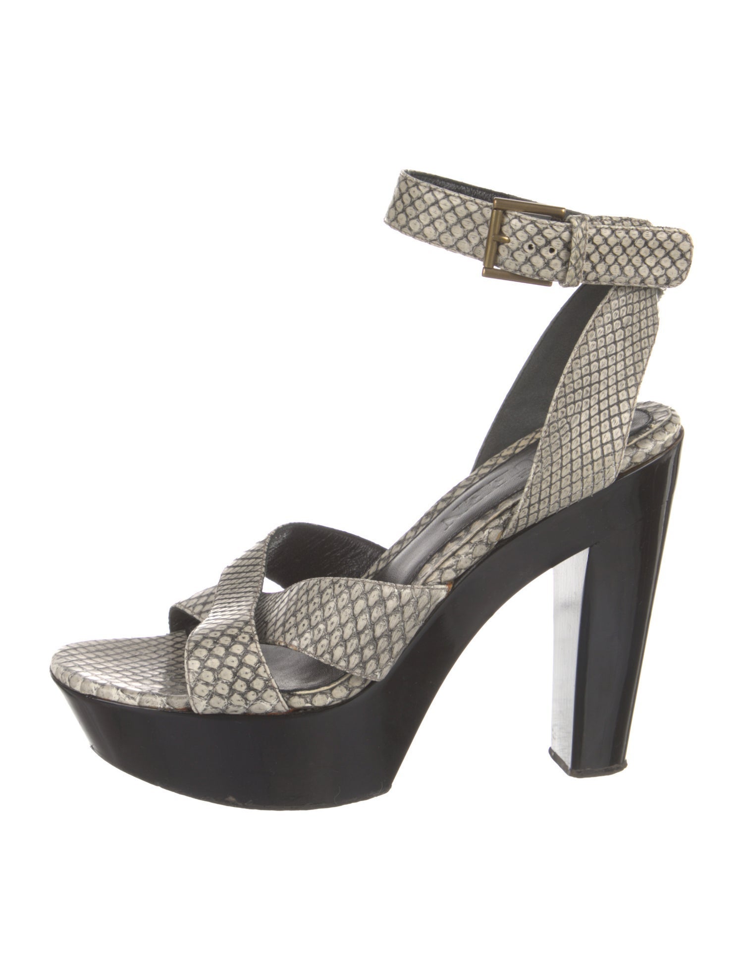 Alexander McQueen Snakeskin Animal Print Sandals