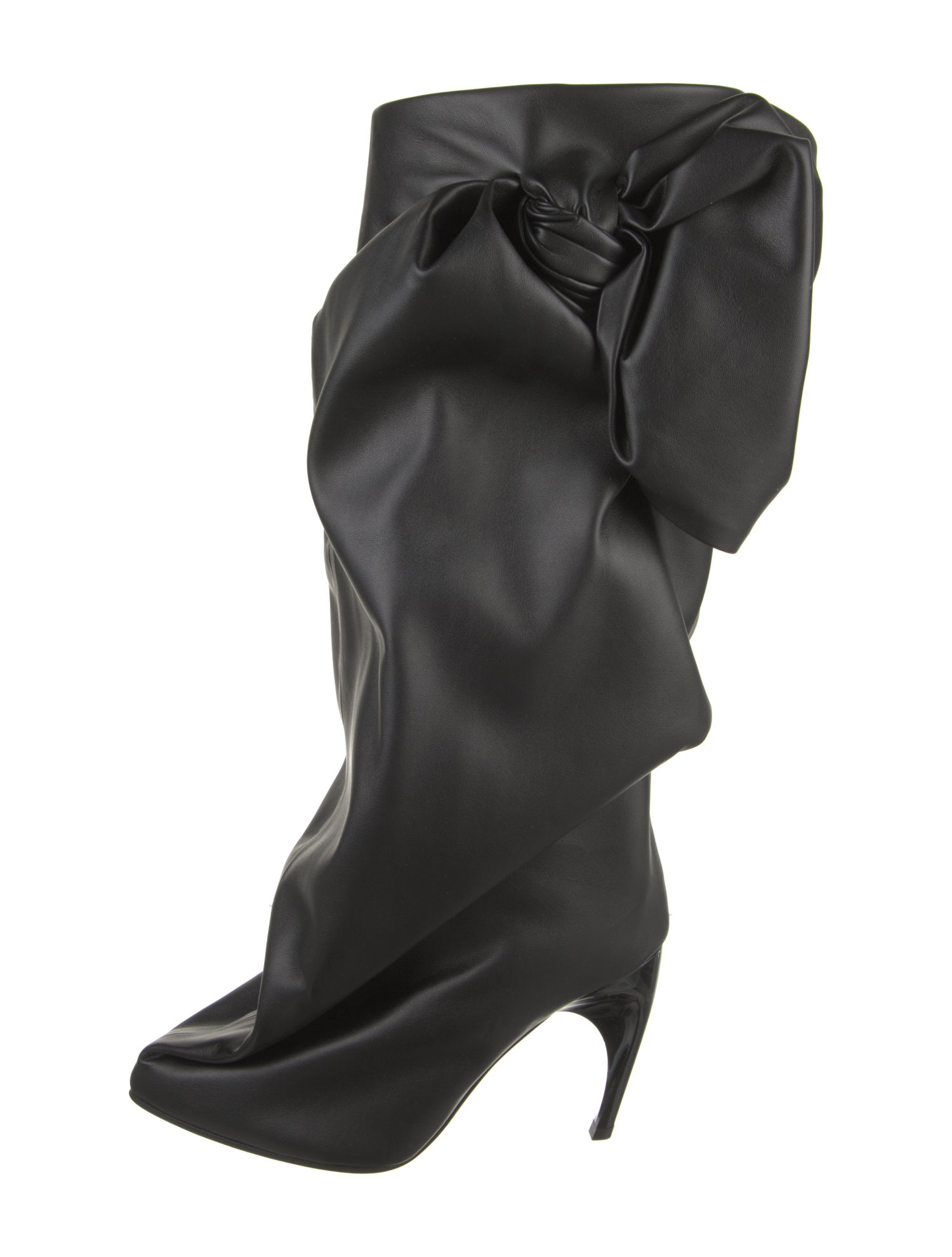 Alexander McQueen Armadillo Leather Slouch Boots