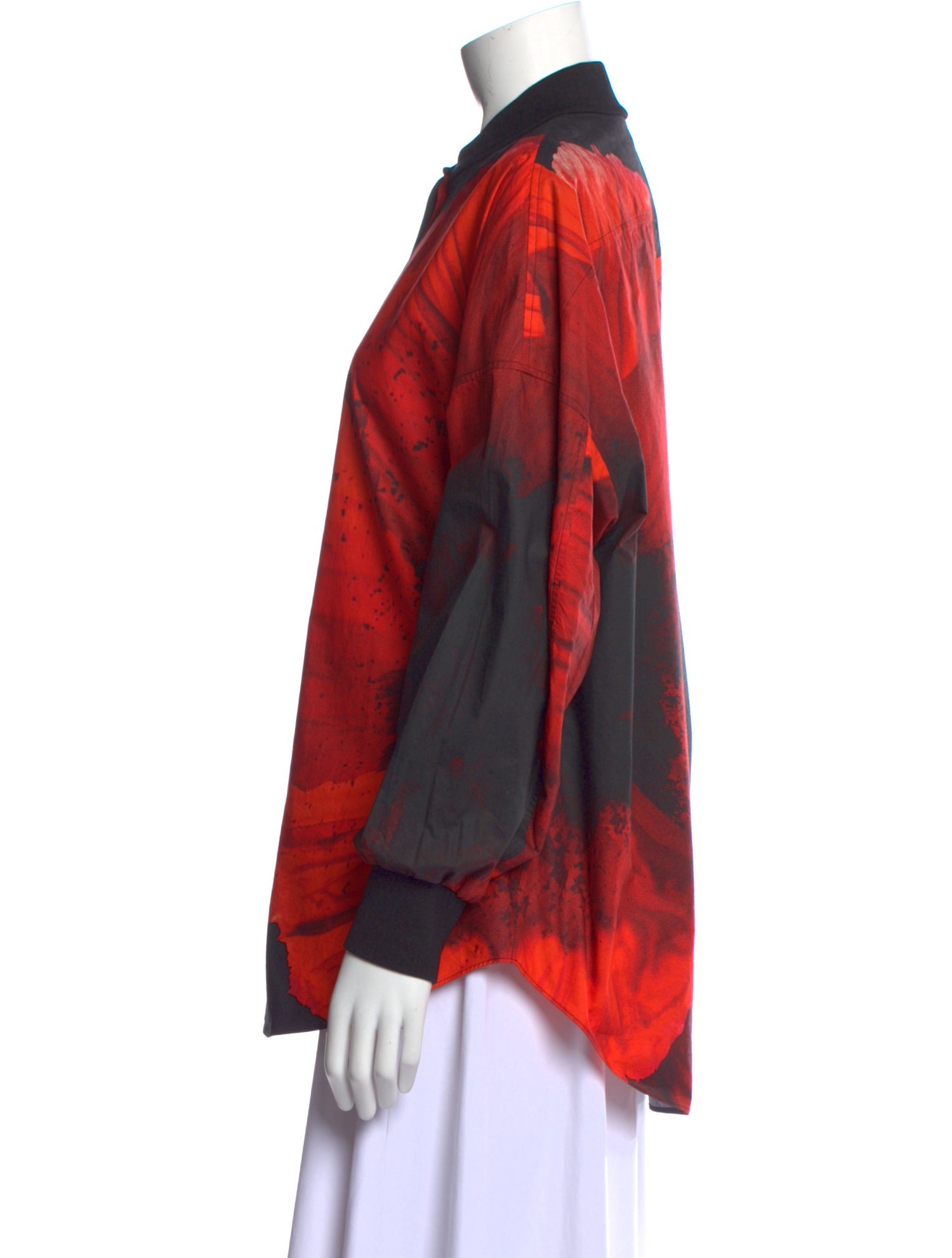 Alexander McQueen 2021 Printed Button-Up Top