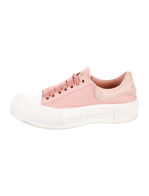 Alexander McQueen Canvas Colorblock Pattern Sneakers