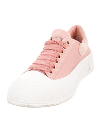 Alexander McQueen Canvas Colorblock Pattern Sneakers