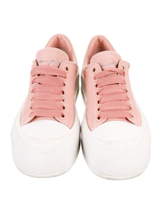 Alexander McQueen Canvas Colorblock Pattern Sneakers