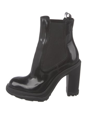 Alexander McQueen Patent Leather Chelsea Boots