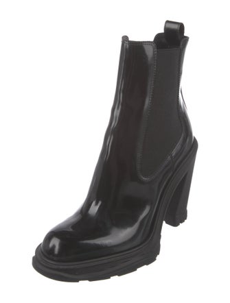 Alexander McQueen Patent Leather Chelsea Boots