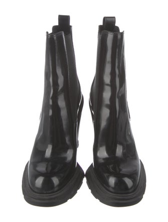 Alexander McQueen Patent Leather Chelsea Boots