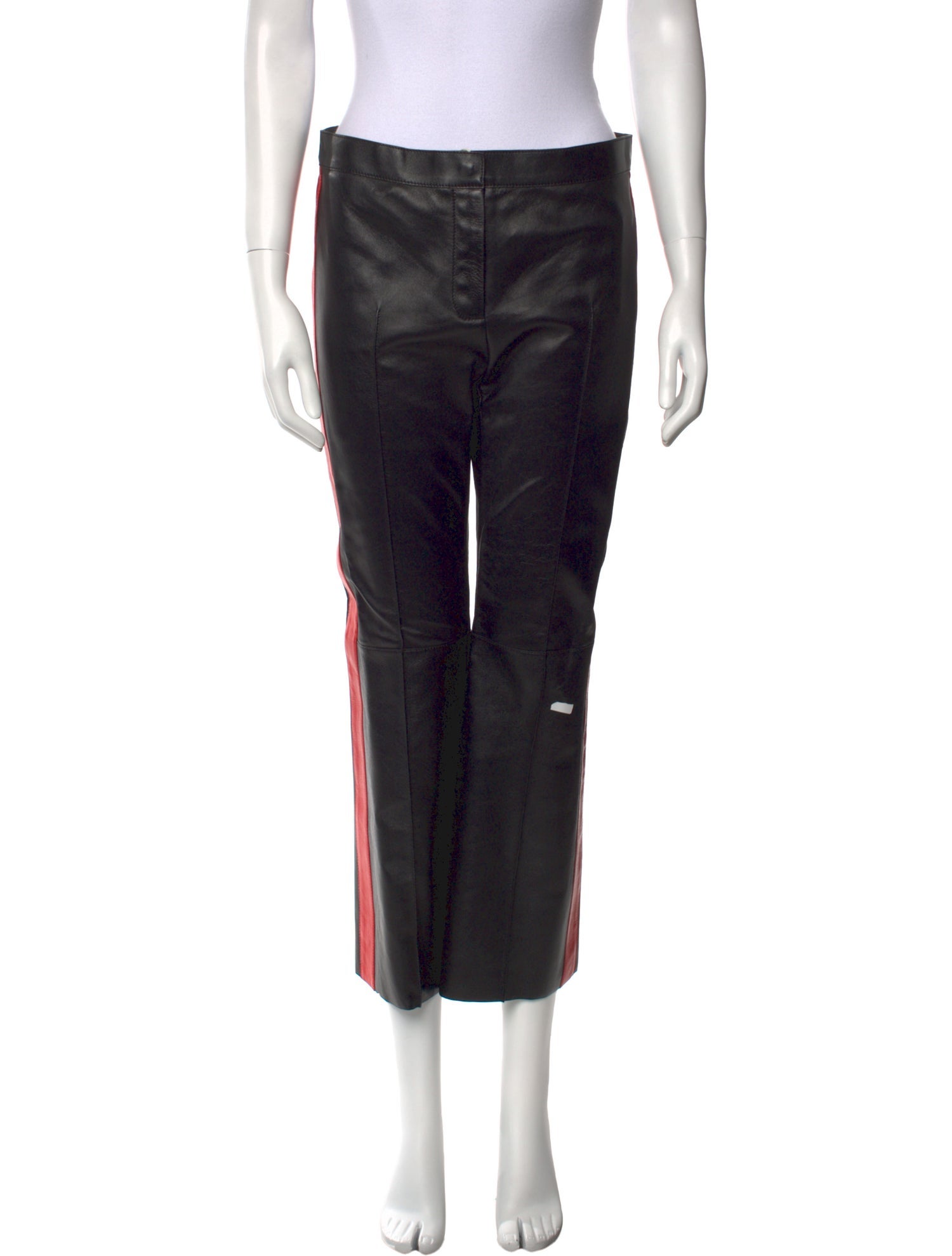 Alexander McQueen Lamb Leather Wide Leg Pants