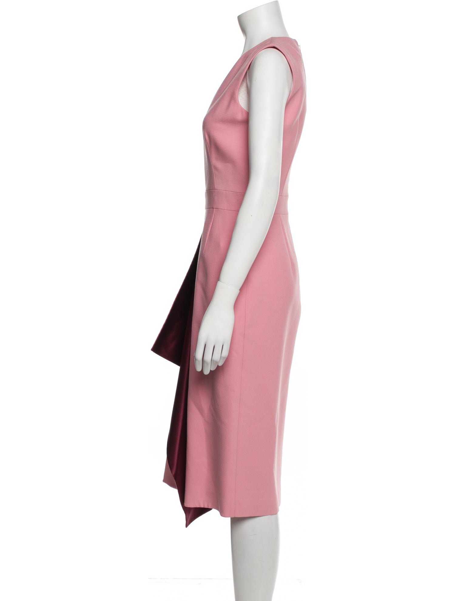 Alexander McQueen Wool Midi Length Dress