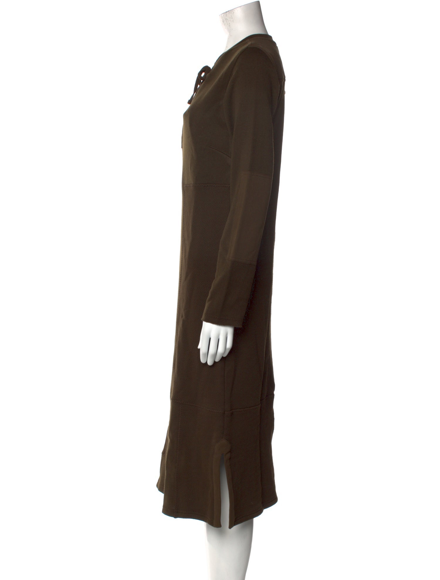 McQ Alexander McQueen V-Neck Midi Length Dress